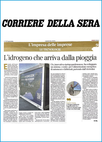 L'idrogeno che arriva dalla Pioggia